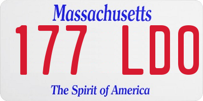 MA license plate 177LD0