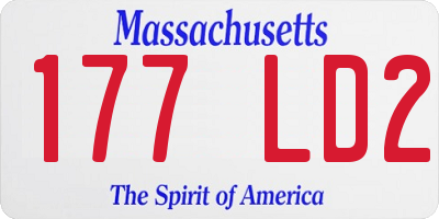 MA license plate 177LD2