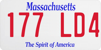 MA license plate 177LD4