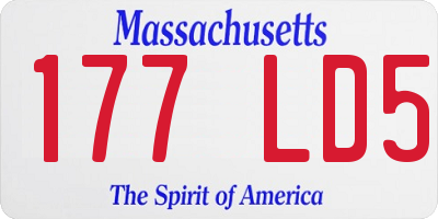MA license plate 177LD5