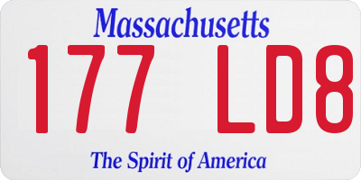 MA license plate 177LD8