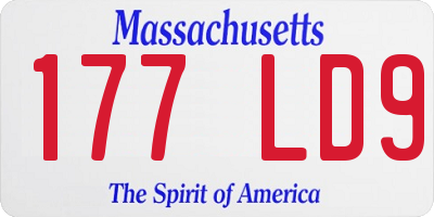 MA license plate 177LD9