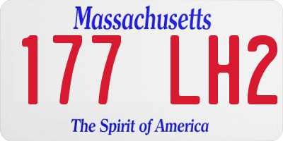 MA license plate 177LH2