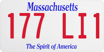 MA license plate 177LI1