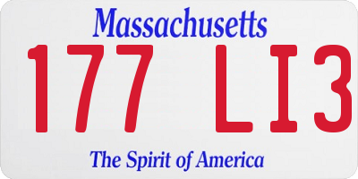 MA license plate 177LI3