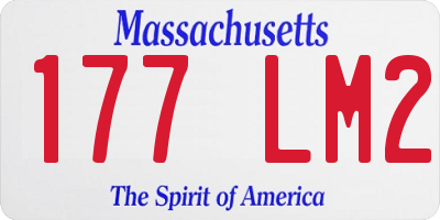 MA license plate 177LM2
