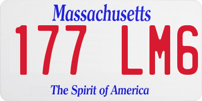 MA license plate 177LM6