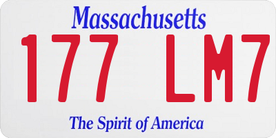 MA license plate 177LM7