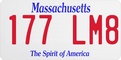 MA license plate 177LM8