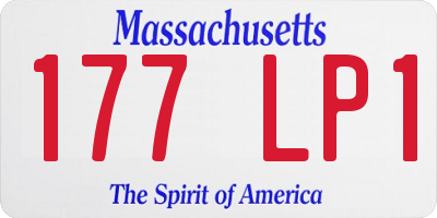 MA license plate 177LP1