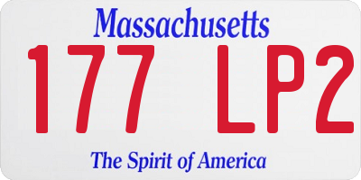 MA license plate 177LP2