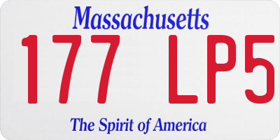 MA license plate 177LP5