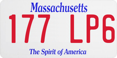 MA license plate 177LP6