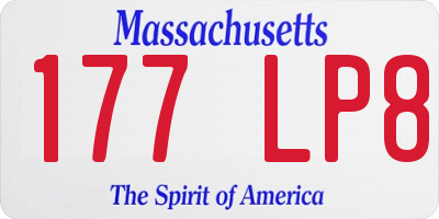 MA license plate 177LP8