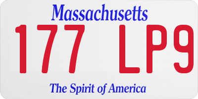 MA license plate 177LP9