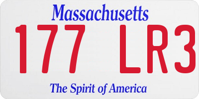 MA license plate 177LR3