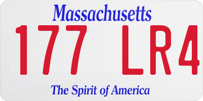 MA license plate 177LR4