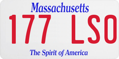 MA license plate 177LS0