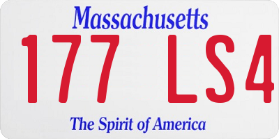 MA license plate 177LS4