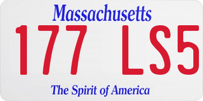 MA license plate 177LS5