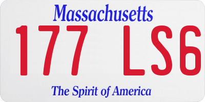 MA license plate 177LS6