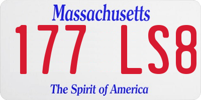 MA license plate 177LS8