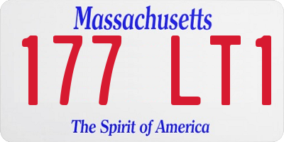 MA license plate 177LT1