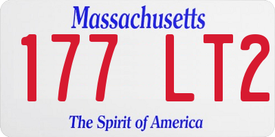 MA license plate 177LT2