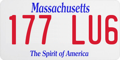 MA license plate 177LU6