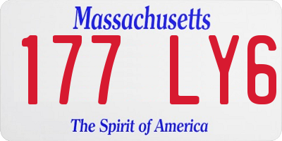 MA license plate 177LY6