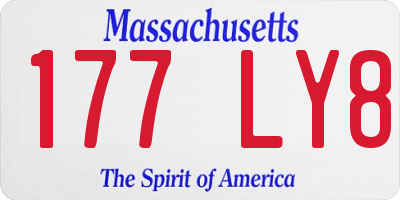 MA license plate 177LY8