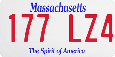 MA license plate 177LZ4