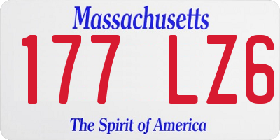 MA license plate 177LZ6