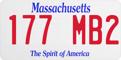 MA license plate 177MB2