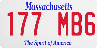 MA license plate 177MB6