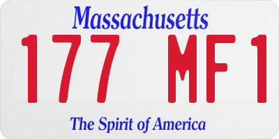 MA license plate 177MF1