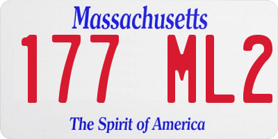 MA license plate 177ML2