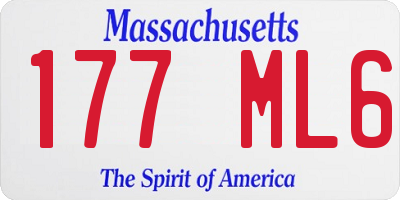 MA license plate 177ML6