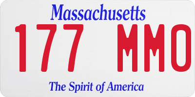 MA license plate 177MM0