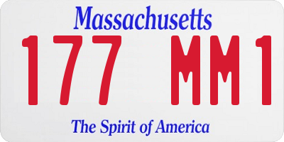 MA license plate 177MM1