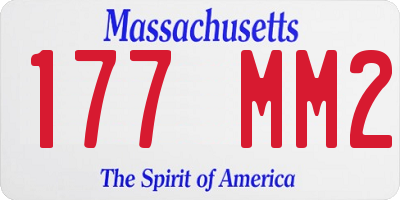 MA license plate 177MM2