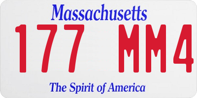 MA license plate 177MM4