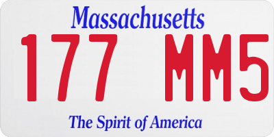 MA license plate 177MM5