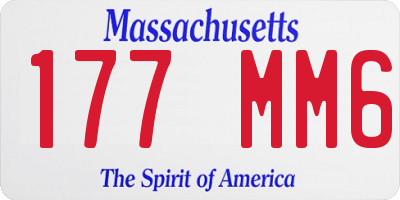 MA license plate 177MM6
