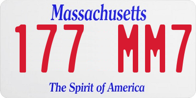 MA license plate 177MM7