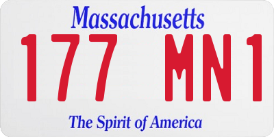 MA license plate 177MN1
