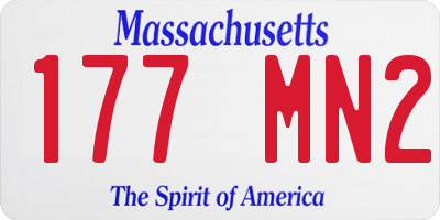 MA license plate 177MN2