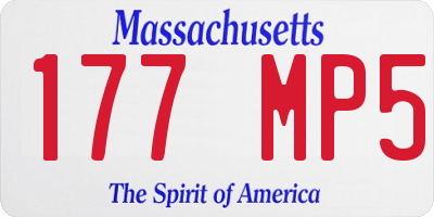 MA license plate 177MP5