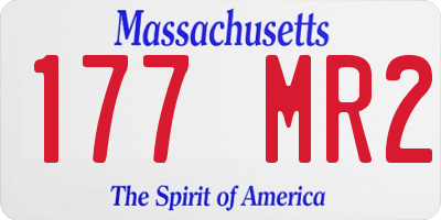 MA license plate 177MR2