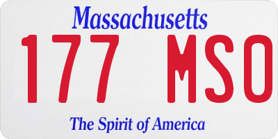 MA license plate 177MS0